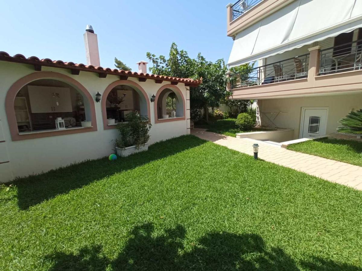 Apartamento Flat With Garden Near Sea, Port And Airport Artemida  Exterior foto